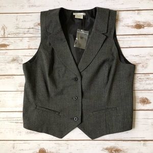 NWOT Van Heiden grey stretch vest size large